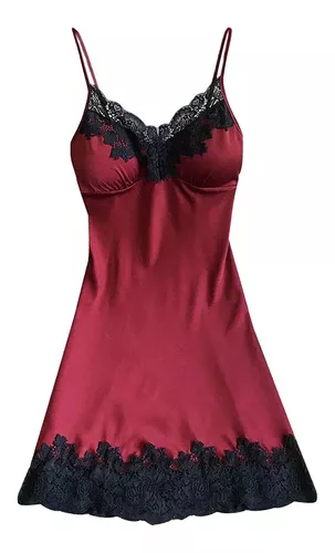 Vestido De Dormir Feminino De Renda Lingerie Roupa De Dormir