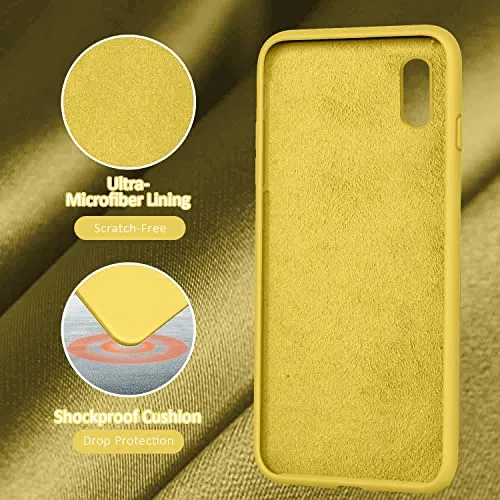 Funda Para iPhone XS Max Amarillo Delgada Silicon Liquido
