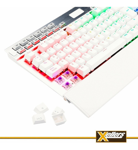 Teclado Gamer Redragon Yama K550 Blanco Mecanico Xellers 2