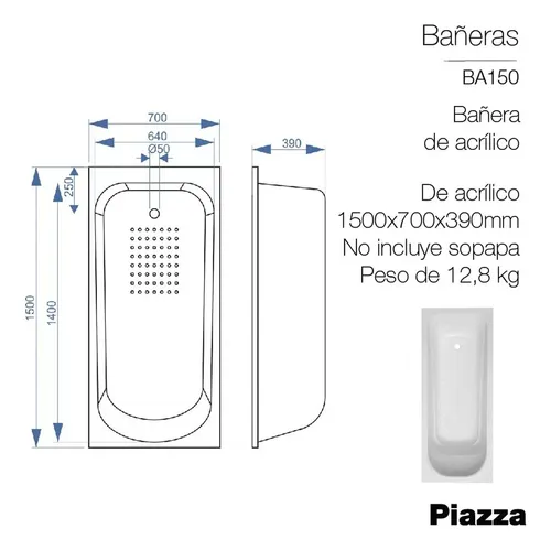 Juego Sanitarios Loza Baño Cuadrado Moderno Bañera