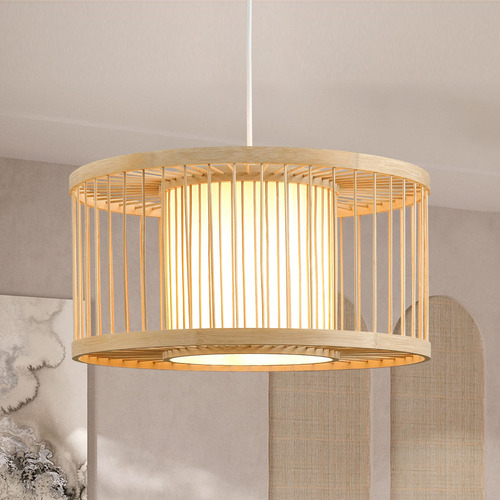 Karjearl Luces Colgantes De Ratán 15.8 Pulgadas Estilo