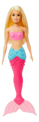 Barbie Fantasía Muñeca Sirena Aleta Rosa Con Azul