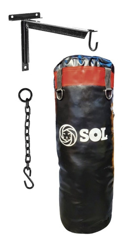 Imagen 1 de 5 de Kit De Boxeo Sport Maniac Bolsa 90cm, Soporte, Cadena