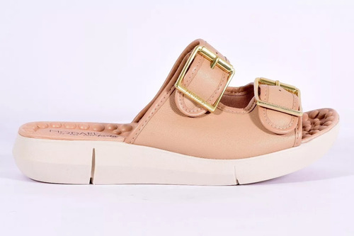 Sandalias Modare Para Mujer Cierre De Hebilla Beige Talle 36