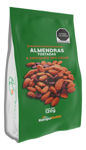 Premium Mix Almendra Tostada & Chocolate 70% Cacao 120g