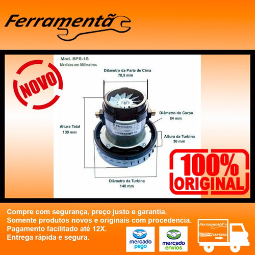 Imagem 5 de 7 de Motor E Turbina Aspirador Pó E Água Electrolux Bps 1s 127v