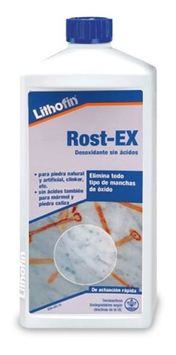 Rost-ex Removedor De Óxido Para Piedras Lithofin 500 Ml