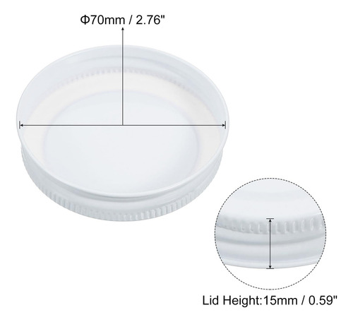 Tapa De Jar Mason Uxcell 24 Pcs, Propina Regular De Tapas De