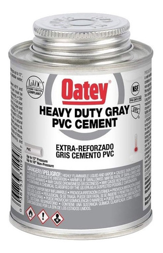 Pegamento Pvc Extrareforzado Oatey Gris 31105 1lt 11100550