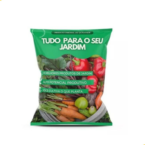 Terra Adubada Vegetal - Saco 5kg Composto Orgânico 100% Natural P/ Jardim Flores Frutas - Ecogarden Jardinagem