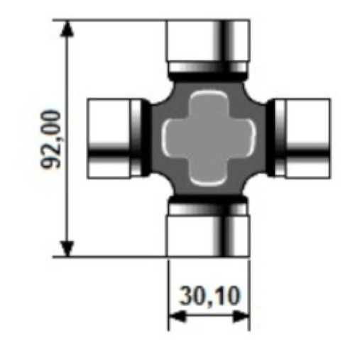 Cruzeta Blindada Cardan S10 | 2013 A 2019 | 30mm X 92mm