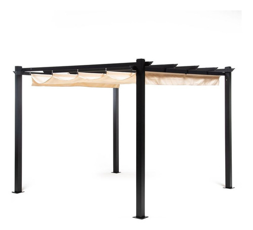 Pérgola Retráctil Tipo Romana Gazebo Toldo 3x3 Mts