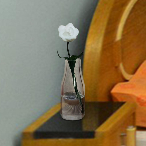 Tiny Houses Flor Y Jarrón, Casa De Muñecas, Mini Modelo De