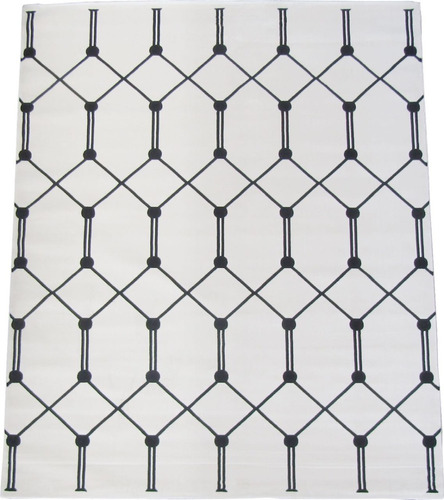 Tapete Sala Geometric Scandinavia Bege Preto 100x150cm Desenho Do Tecido Geométrico