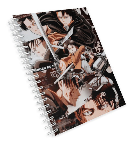 Levi Shingeki No Kyojin Anime Libreta Pasta Dura