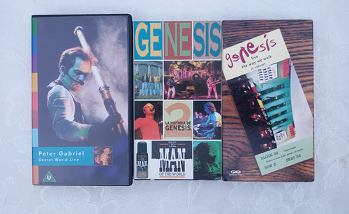 3 X Vhs Lote Genesis Live 1976 1986 Peter Gabriel Import Exc