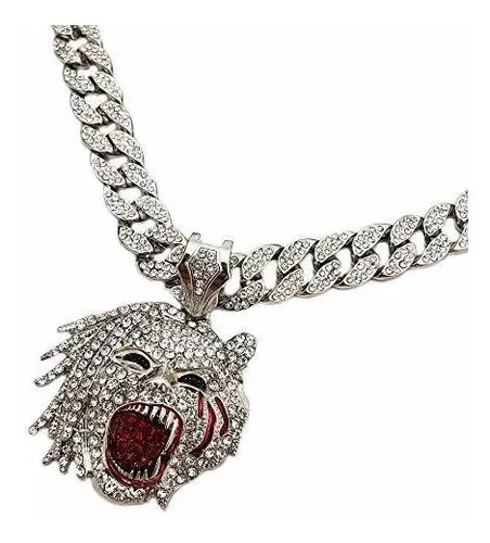 comprar Collar Hip Hop Hombre Bestia + Cadena Cubana 18  