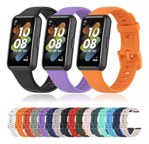 Correa Para Huawei Band 7 Banda De Silicone Unicolor