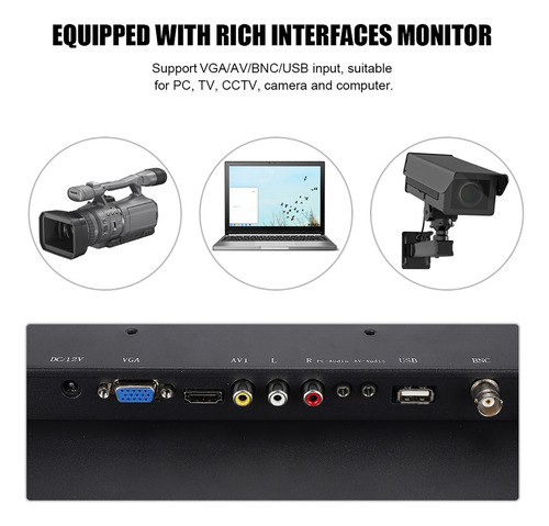 Monitor Integrado Tft 4:3 De 15 Pulgadas Con Pantalla Indust