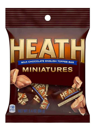 Hershey (1) Bolsa Heath Miniaturas Candy Bars - Milk Chocola