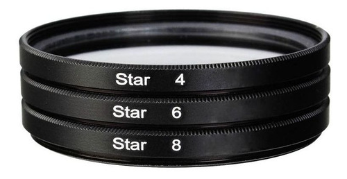 Kit Filtro Estrela 62mm Star Filter 4 6 8 Pontas Lente 62mm