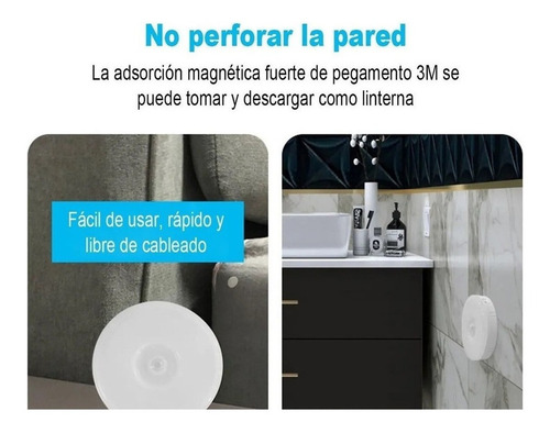 Lampara Sensor Movimiento 10 Pza Closet Alacenas Cocinas Usb