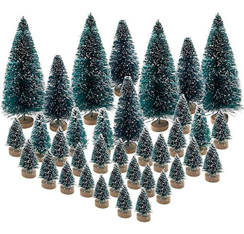 36pcs Mini Árboles De Navidad Artificiales Árboles De Sisal 