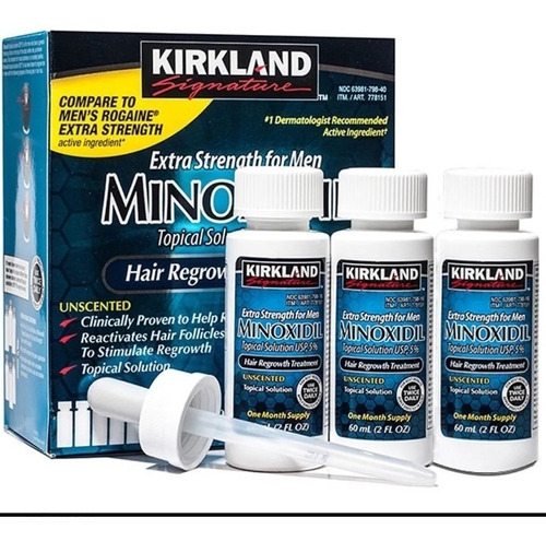 Minoxidil Marca Kirkland Al 5% Al 5% Es Traído Del Norte. 
