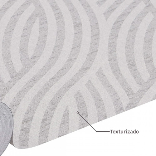 Papel De Parede Bobinex Uau Pp211 Ondas Listradas Cinza