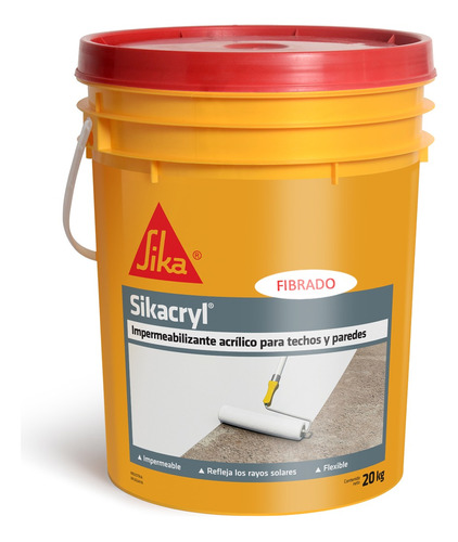 Impermeabilizante Acrílico Sikacryl Fibrado Sika 20l S.bel-l