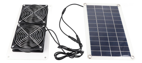 Kit De Doble Ventilador Con Alimentación Solar De 10 W