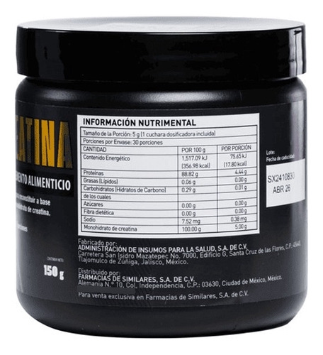 X-gear Monohidrato De Creatina Sin Sabor