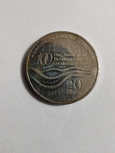 Moneda Australia 20 Cents 2010 Taxation Office (