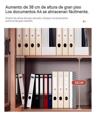 Gabinete Archivador De Madera Con Cerradura Para Oficina Marrón