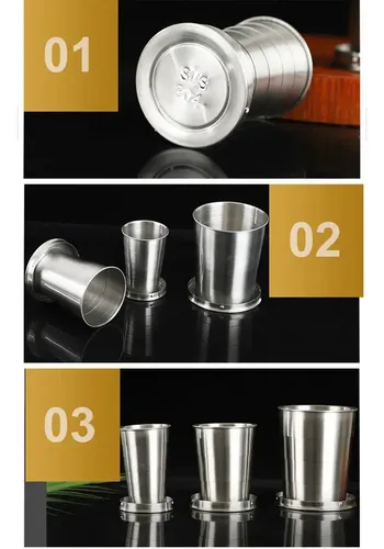 Novo Copo Dobrável De Aço Inoxidável Para Camping, ,,zx | MercadoLivre