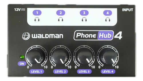 Amplificador De Fone Waldman Ph-4 Phone Hub 4 Com Fonte 100V/240V