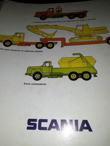 Folleto Original Scania Lt Iii Camiones Tríptico Y Hoja