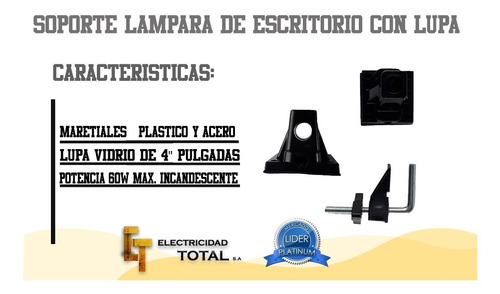 Imagen 3 de 10 de Lámpara De Escritorio Con Lupa P/dibujo Extensible + Morsa