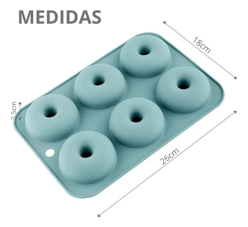 Molde Flexible De Silicona Para Donas Pancake Muffins