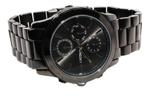 Imagen 6 de 10 de Reloj Kingsky Original Hombre Casual Negro Envio Gratis Acero Inoxidable