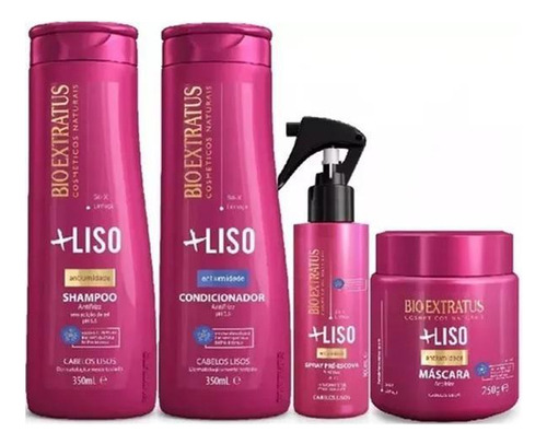 Mais Liso Sem Frizz 3x Mais Lisos 4 Produtos Bio Extratus