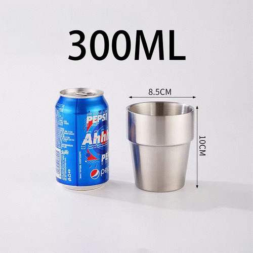 300ml Taza De Cerveza De Acero Inoxidable Vaso De Café 3pk