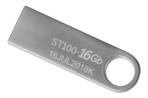 Imagen 1 de 1 de Memoria USB Stylos Tech ST100 16GB 2.0 plateado