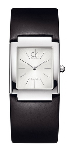 Reloj Calvin Klein Mujer Cuero Negro Cuadrado Suizo K5922126