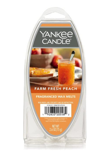 Yankee Candle Farm Fresh Peach - Velas Perfumadas (cera Derr