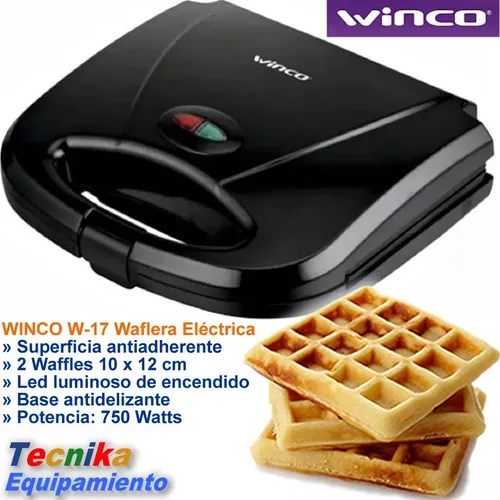 Waflera Electrica Winco W17 Antiadherente Wafles 750w, Once