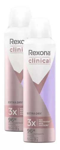 Antitranspirante Aerossol Extra Dry Rexona Clinical 150ml