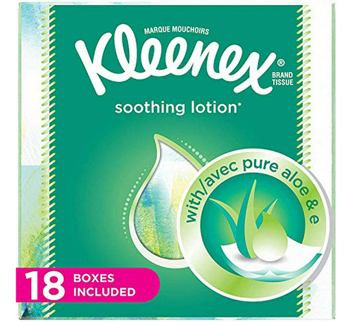 Loción Kleenex Tejidos Faciales Con Aloe Y Vitamina E, La Ca