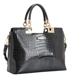 Bolsa Feminina Chenson Croco Verniz Mão 3483974