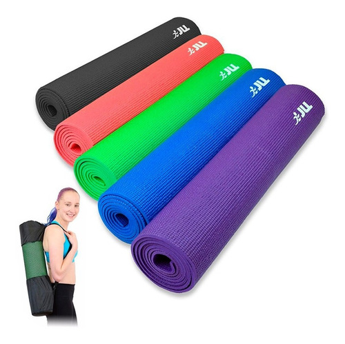 Yoga Mat Pilates 6 Mm Fitness Enrollable Colchoneta + Funda